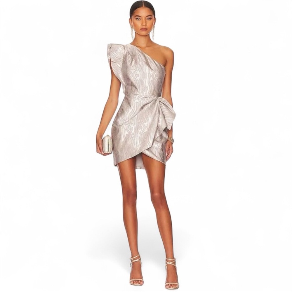 SAYLOR Ann One-Shoulder Silver Dress Size Small. NWT - Picture 3 of 12